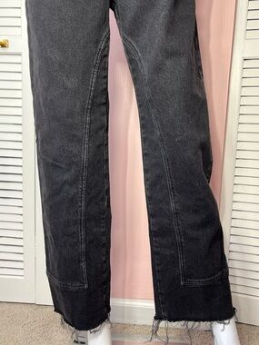We The Free Black Washed Wide-Leg Jeans